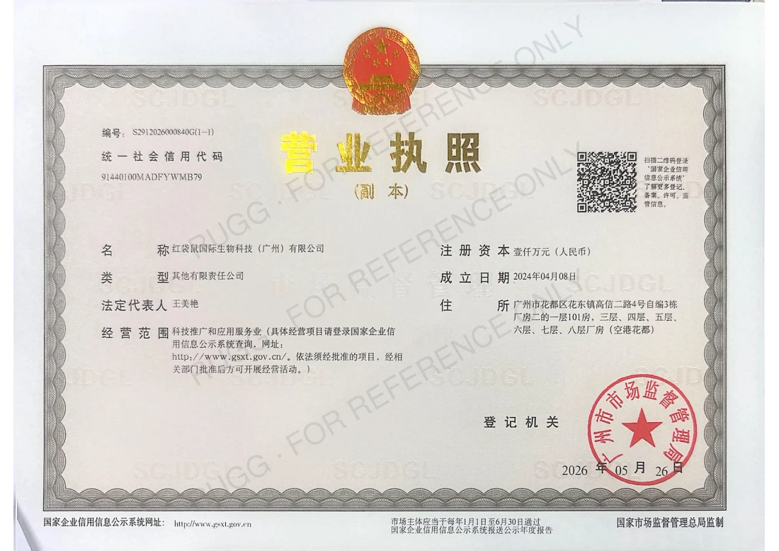 Business License supplied certificate document
